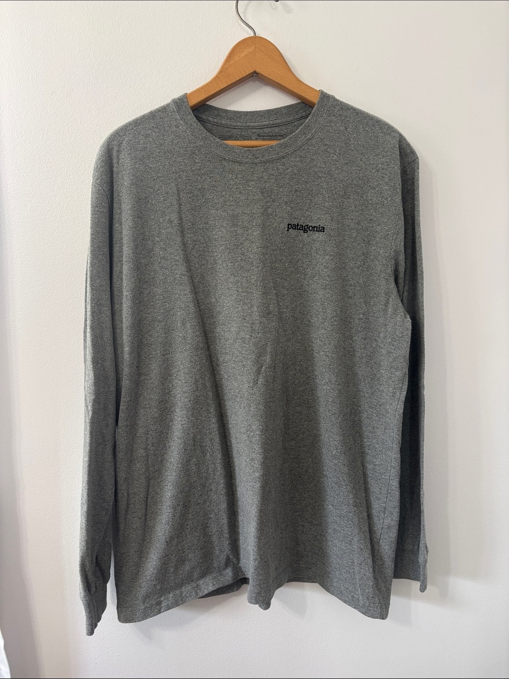 Patagonia Long Sleeve Crewneck Tee - Heather Gray